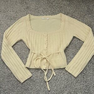 All in Favor yellow sweater